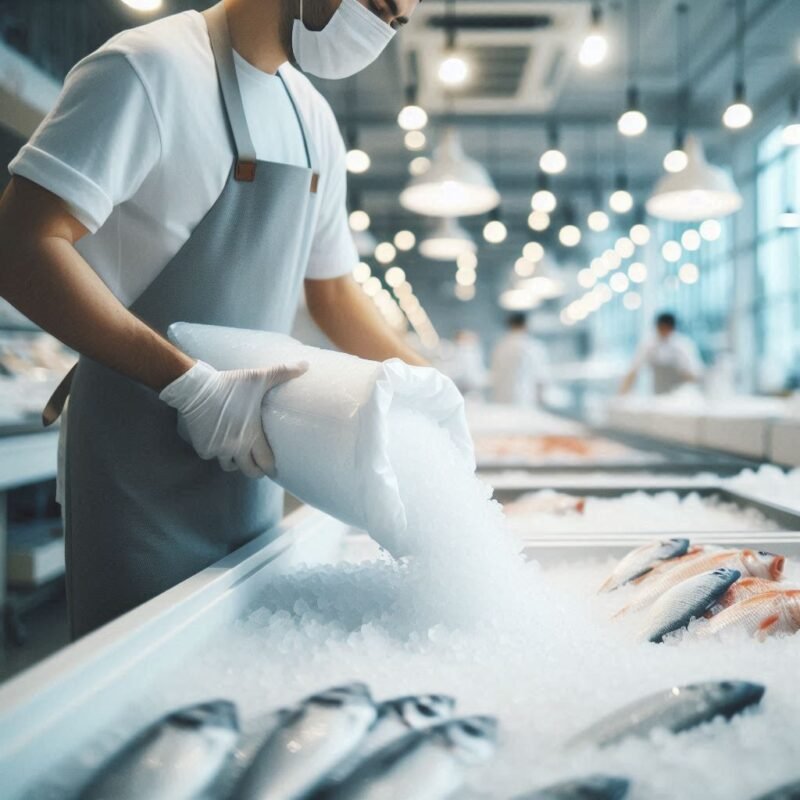 Livraison glace pilée et glace paillettes pour poissonneries, sur Paris et île-de-France