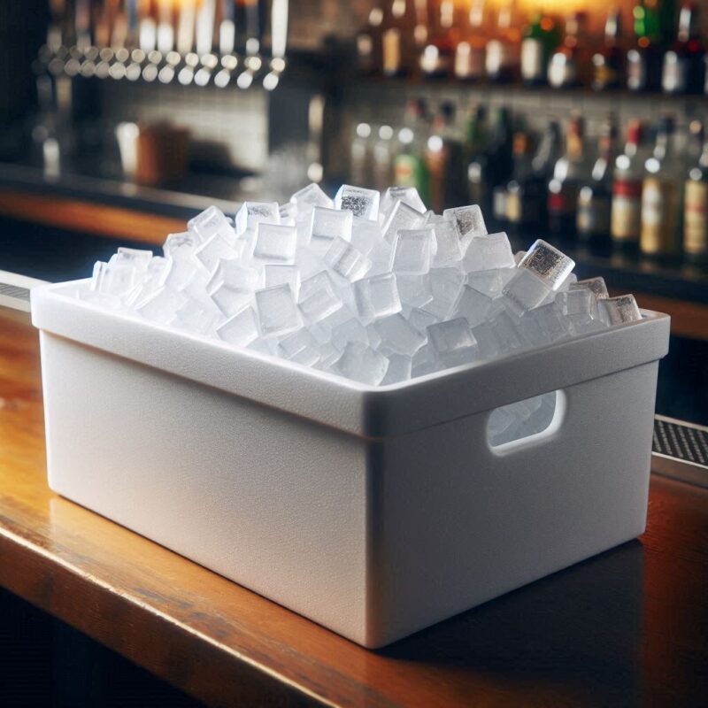 Bac isotherme polystyrène 50 L pour conserver le froid et transporter la glace