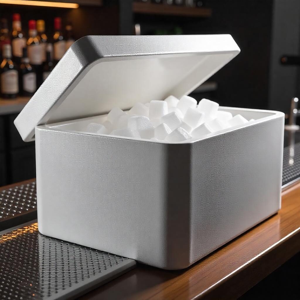 Bac isotherme polystyrène 50 L pour conserver le froid et transporter la glace