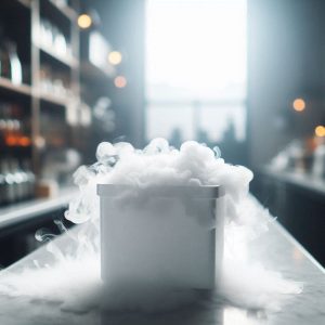 Bloc de glace carbonique utilisé pour effets fumée et refroidissement