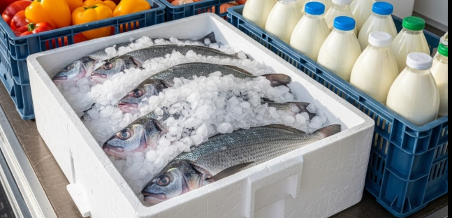 transport d'aliments frais avec glacière
