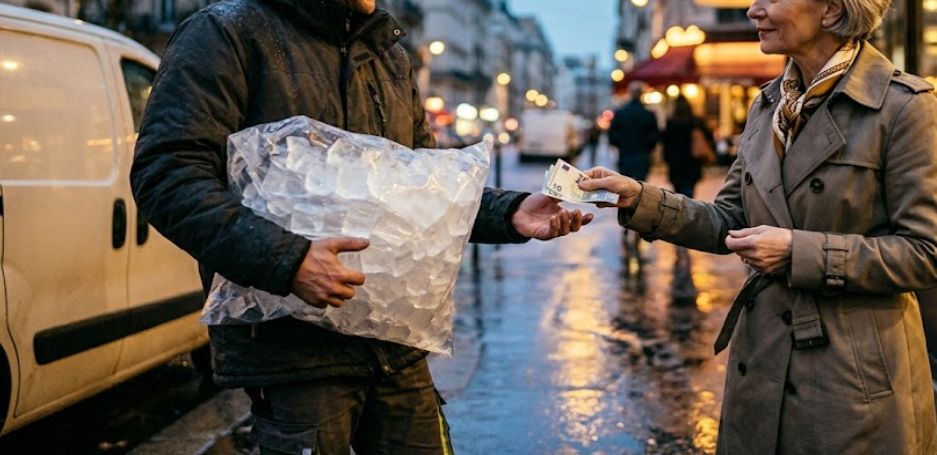 arif de livraison de glaçons à Paris