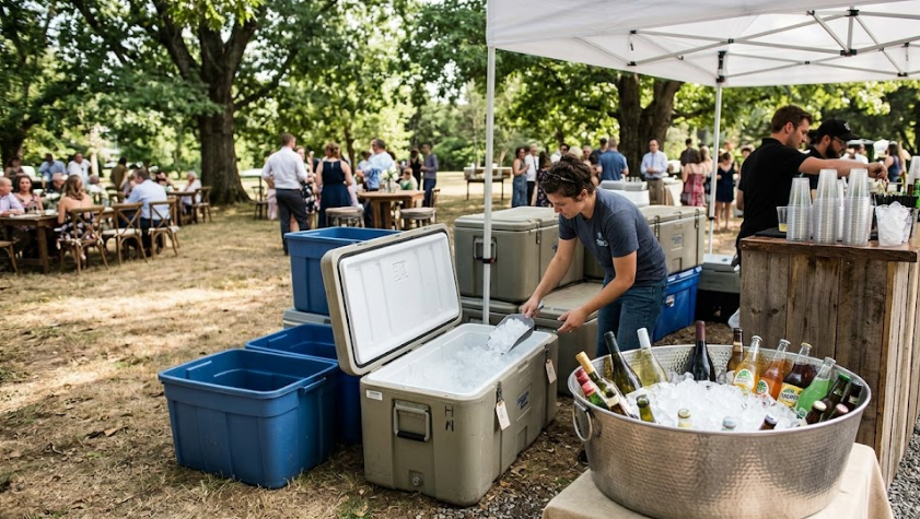 Glaçons pour événement extérieur en sacs de glace alimentaire