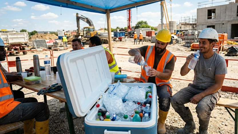 Livraison de glaçons pour chantier en Île-de-France