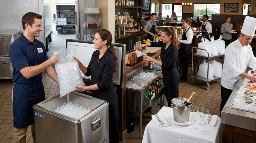 Livraison de glaçons pour professionnels en Île-de-France