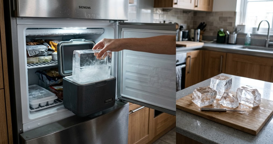 Faire des glaçons transparents au congélateur avec un récipient isolé